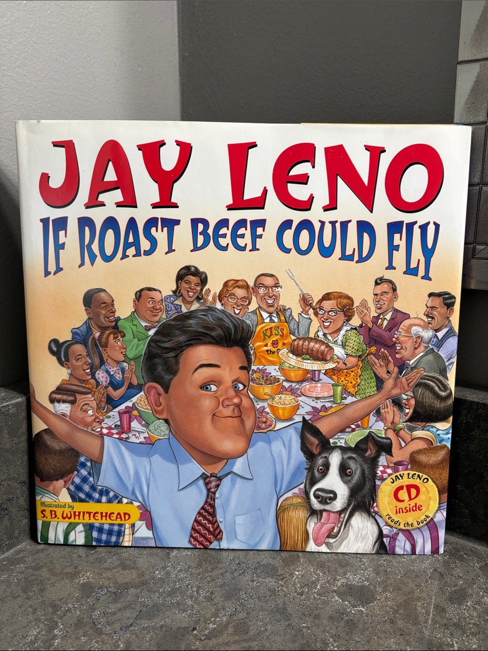 Jay Leno "If Roast Beef Could Fly" Illustrated Book - White/Red/Blue Cover